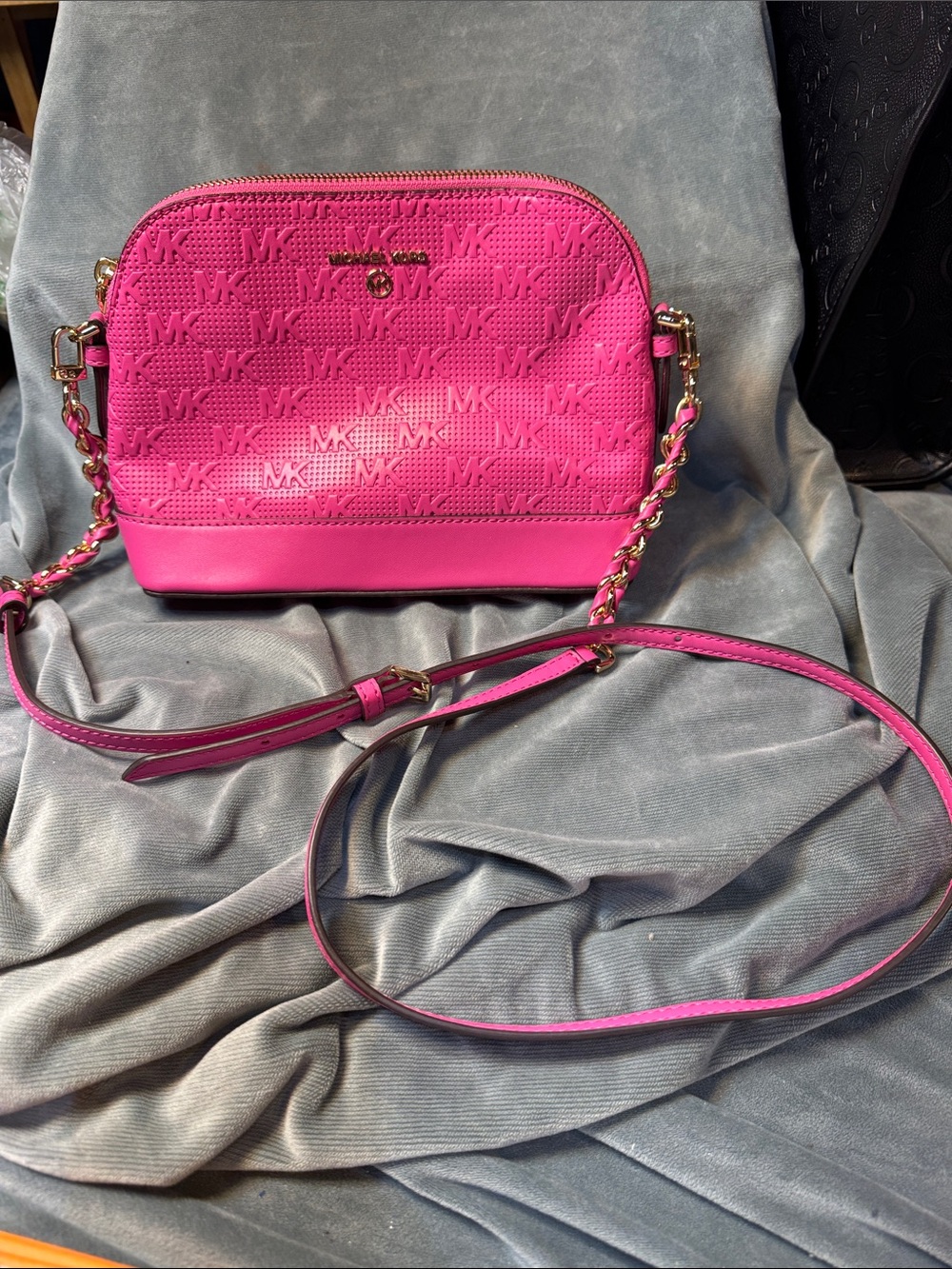 Michael Kors Hot Pink Signature Logo Crossbody